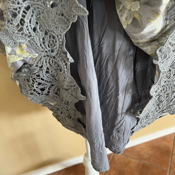 Free People Floral Print Crochet Mini Dress - Picture 8 of 11